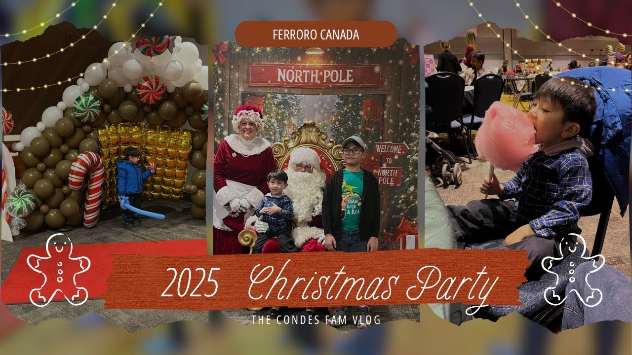 Christmas Party at Ferrero Canada: Bouncy Castles, Cotton Candy, and Santa Photos! 🎄🎅| The CFV