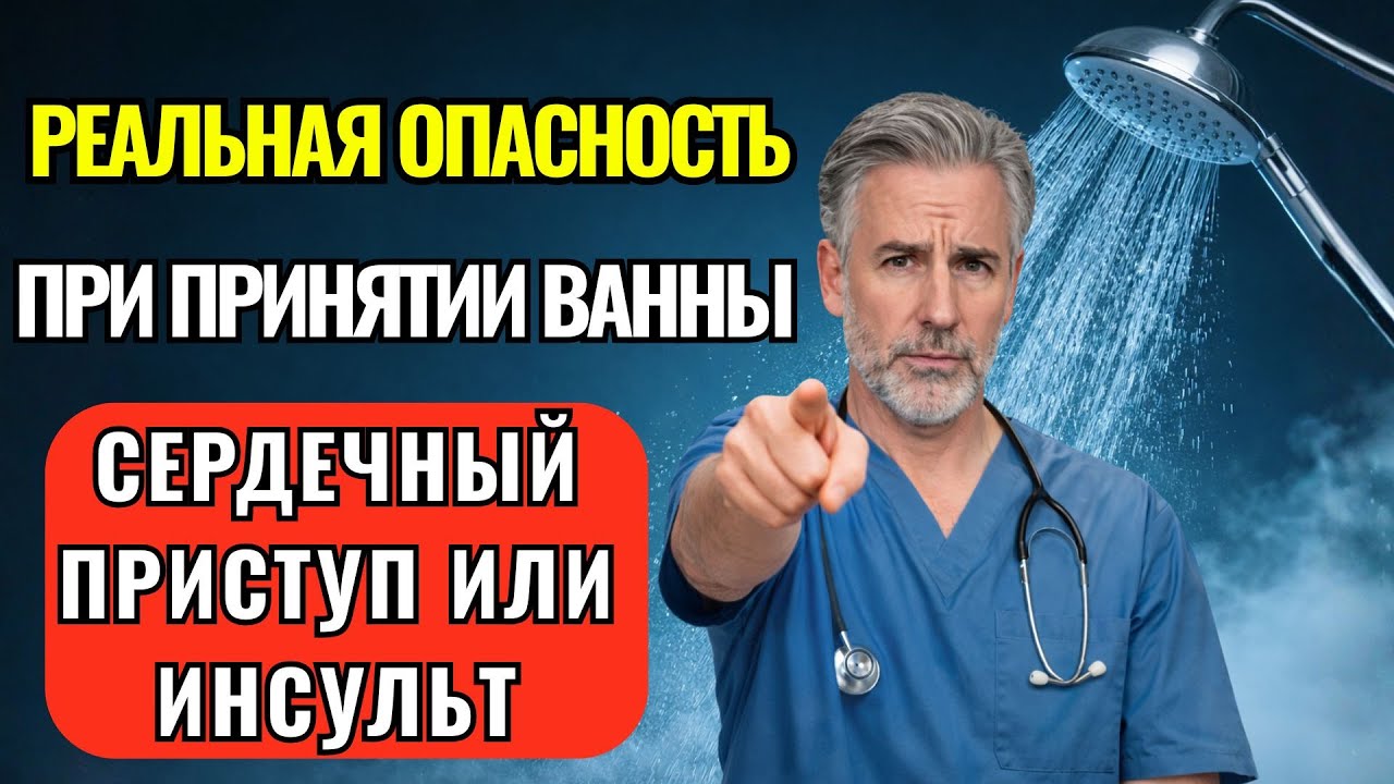 Предупреждение: Эти привычки при принятии ванны повышают риск сердечного приступа и инсульта