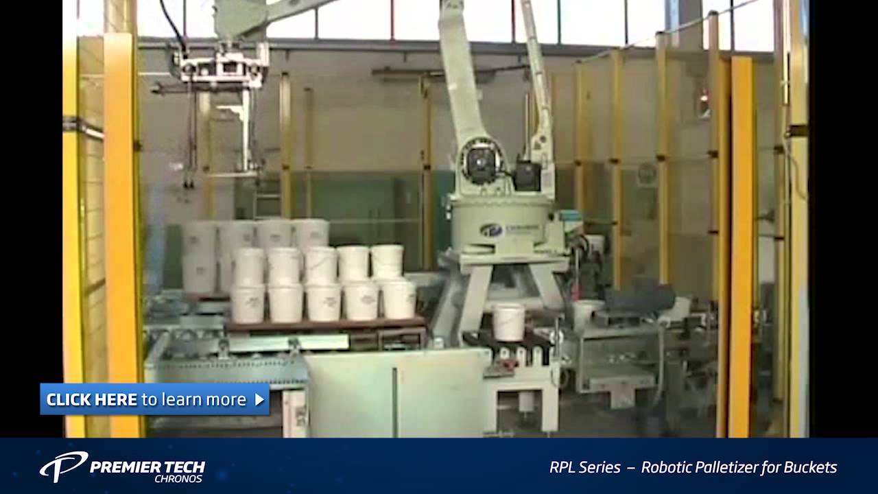 Robotic Pail Palletizer | Completely Automatic Palletizer (RPL-1200 Series)