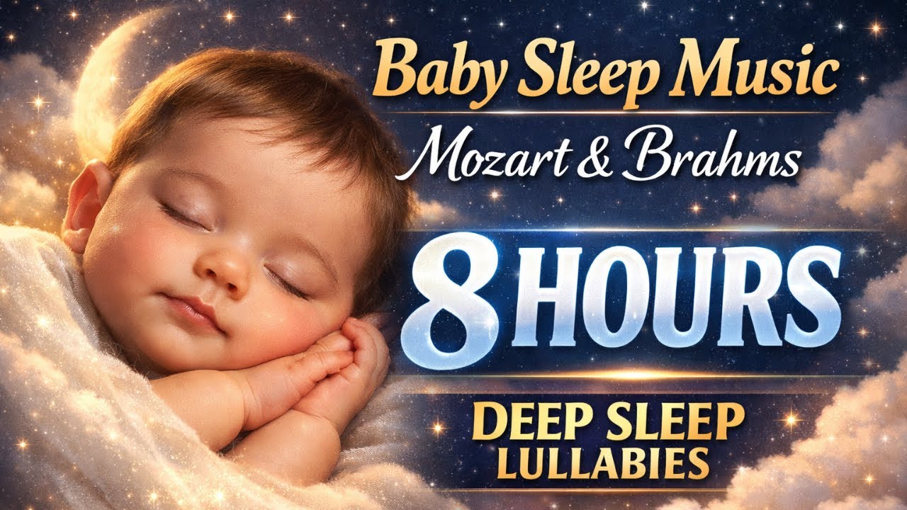 Baby Sleep Music 💤 8 Hours Deep Sleep | Mozart & Brahms Lullabies 🌙