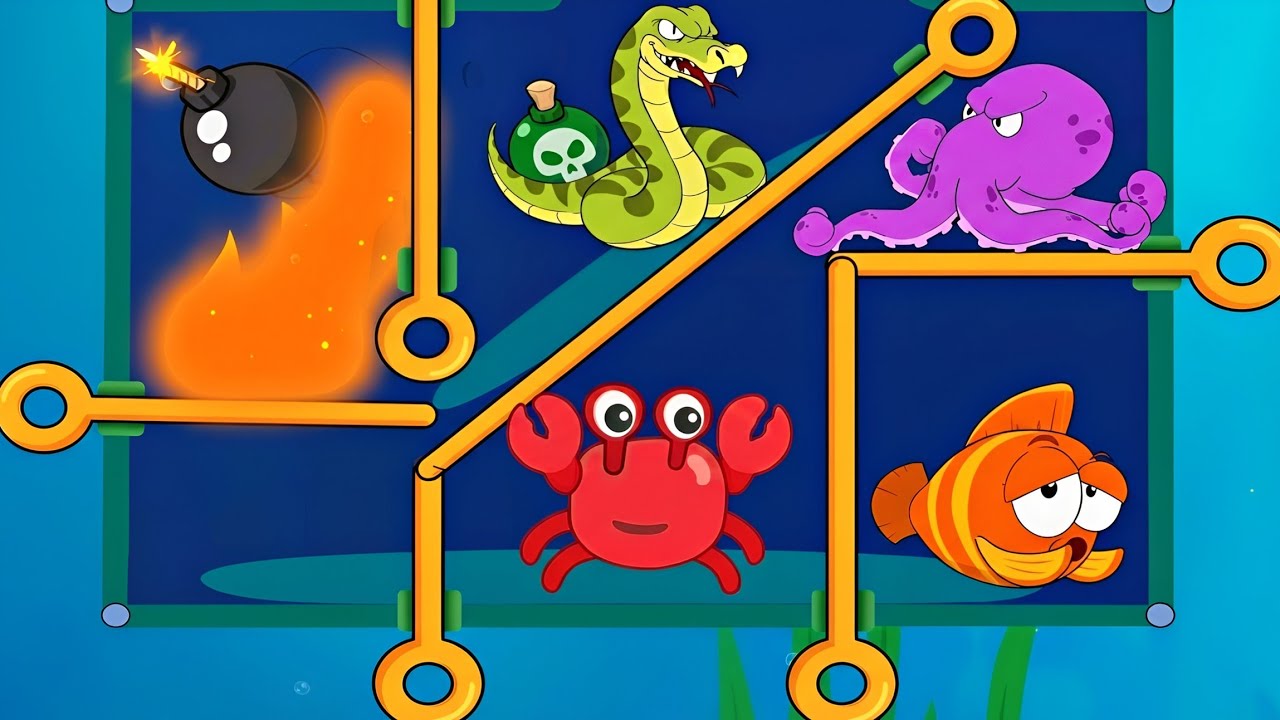 Save The Fish | Pull The Pin Logic Puzzle | Rescue Fish | Android Puzzle Gameplay Walkthrough