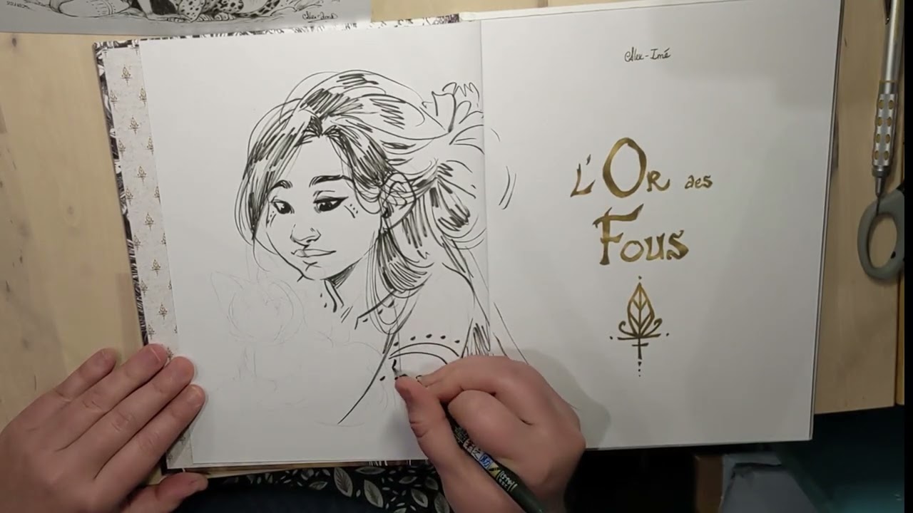 Dédicace dans ma BD "L'Or des Fous", temps réel