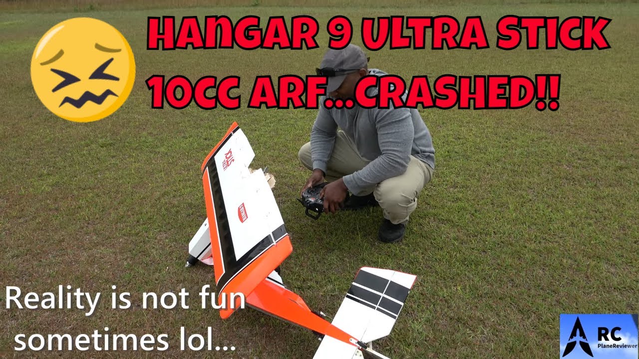 😵Yep...I CRASHED...Hangar 9 10cc Stick #rcplane #crash #epic #rcplane #modelairplane