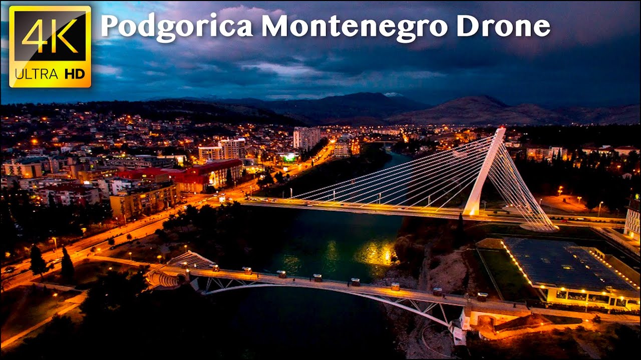 Podgorica Montenegro - 4K UHD Drone Video