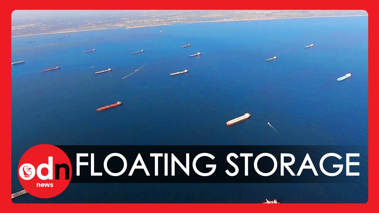SURREAL! Two Dozen Oil Tankers Anchored Off California Coast