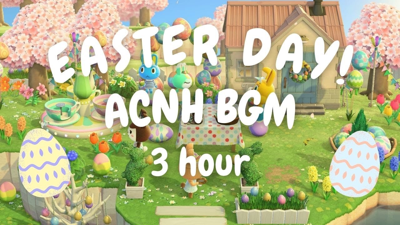 🌷 happy easter day in animal crossing! 🐣 | spring bunny garden 🐇 | study & focus music 🎧 3 hour