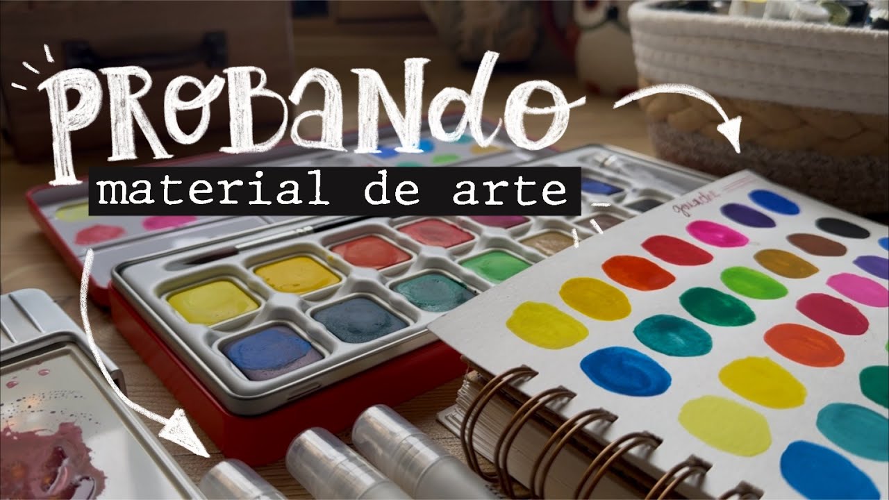 Haul de MATERIAL de Arte de @Craftelier Es . Probando Gouache de Caran d'Ache. Laura Inguz