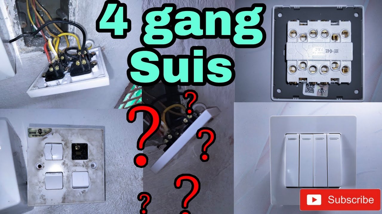 Cara tukar suis 4 gang  | Tutorial lengkap