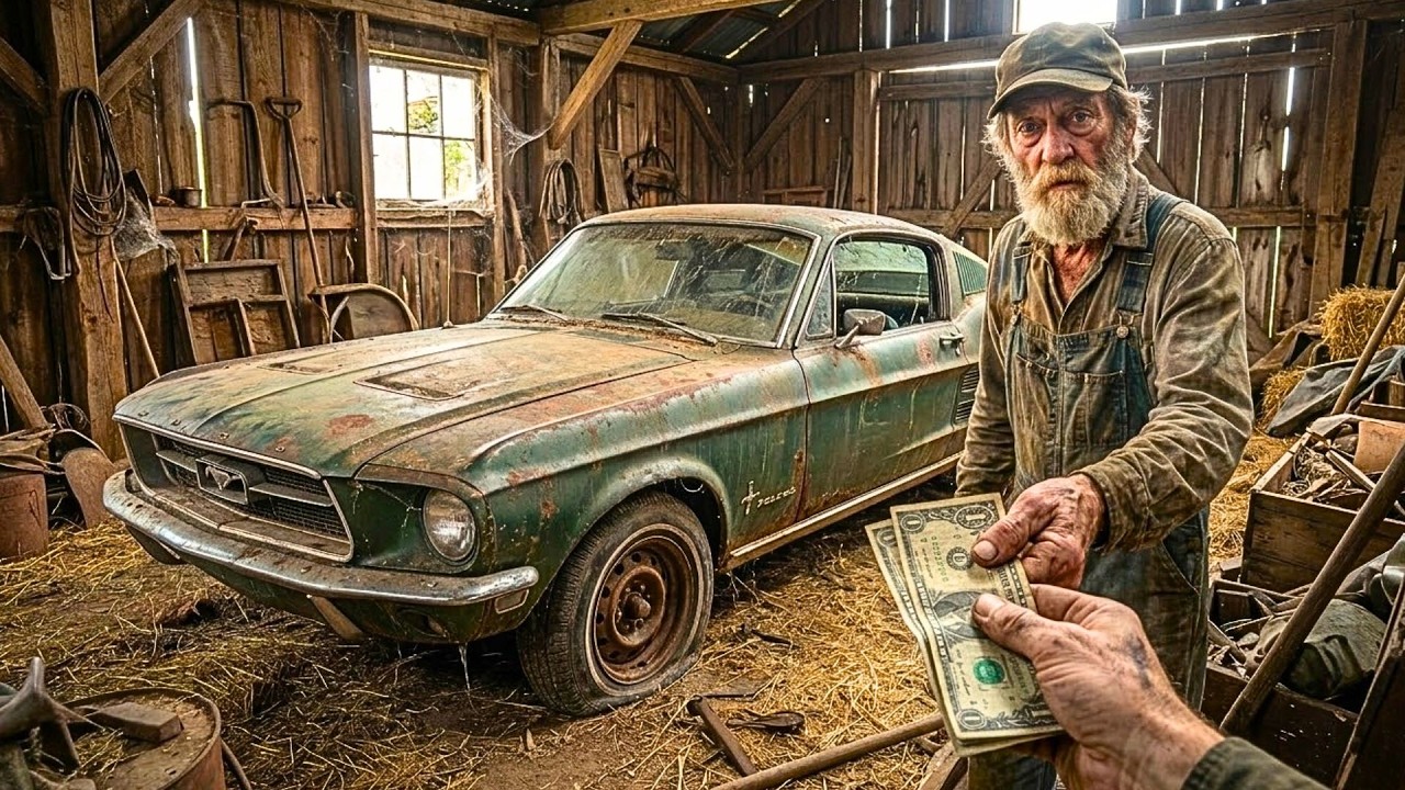 Restoring Completely DESTROYED Steve McQueen's Bullitt Mustang $250 Forgotten Barn Find | FULL ASMR