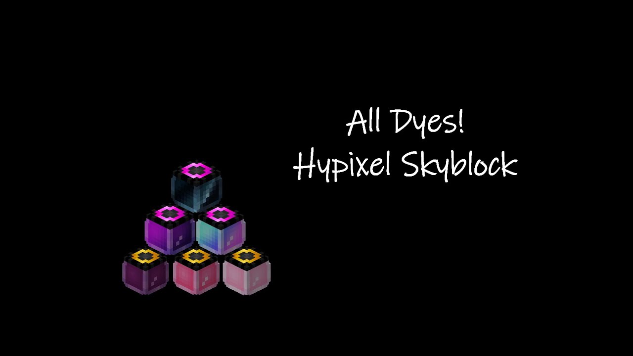 Showcasing ALL Skyblock Dyes! | Hypixel Skyblock