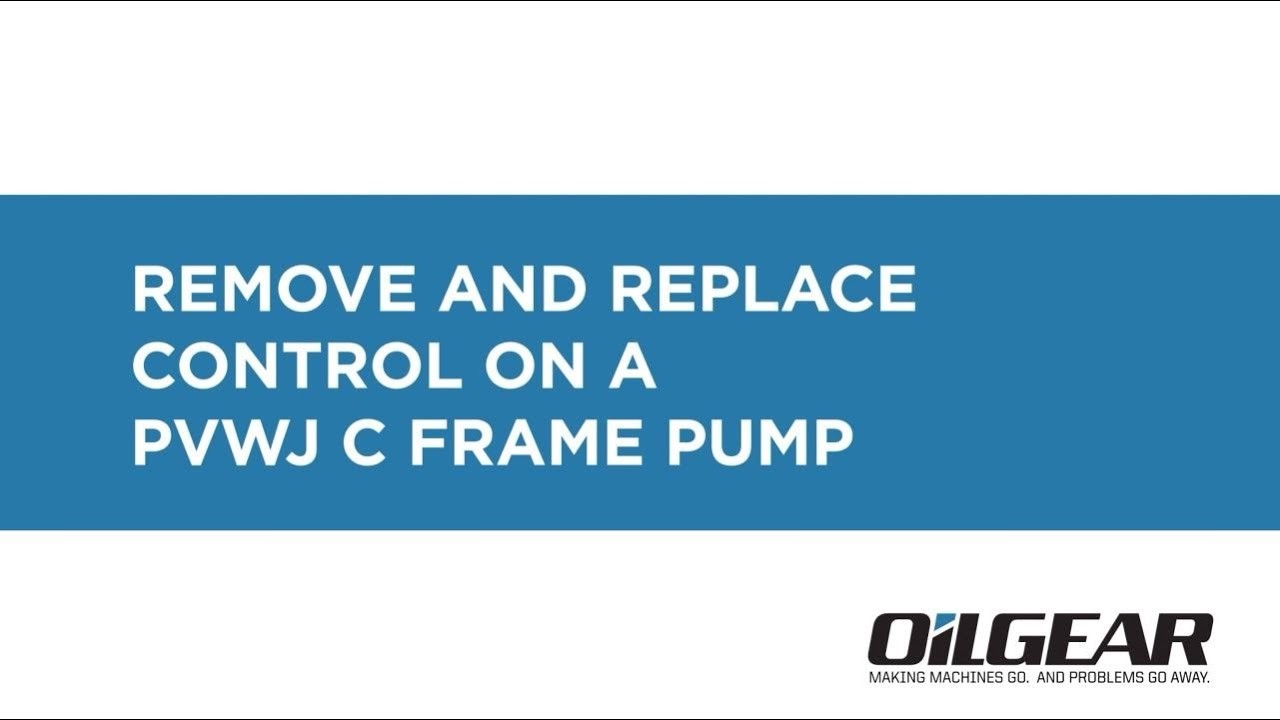 Remove and Replace Control on PVWJ C Frame Pump