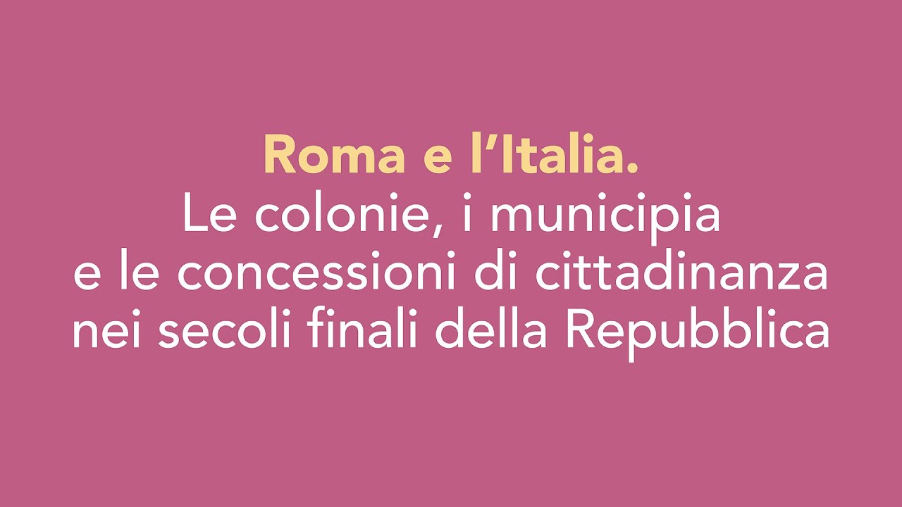 Roma e l'Italia.