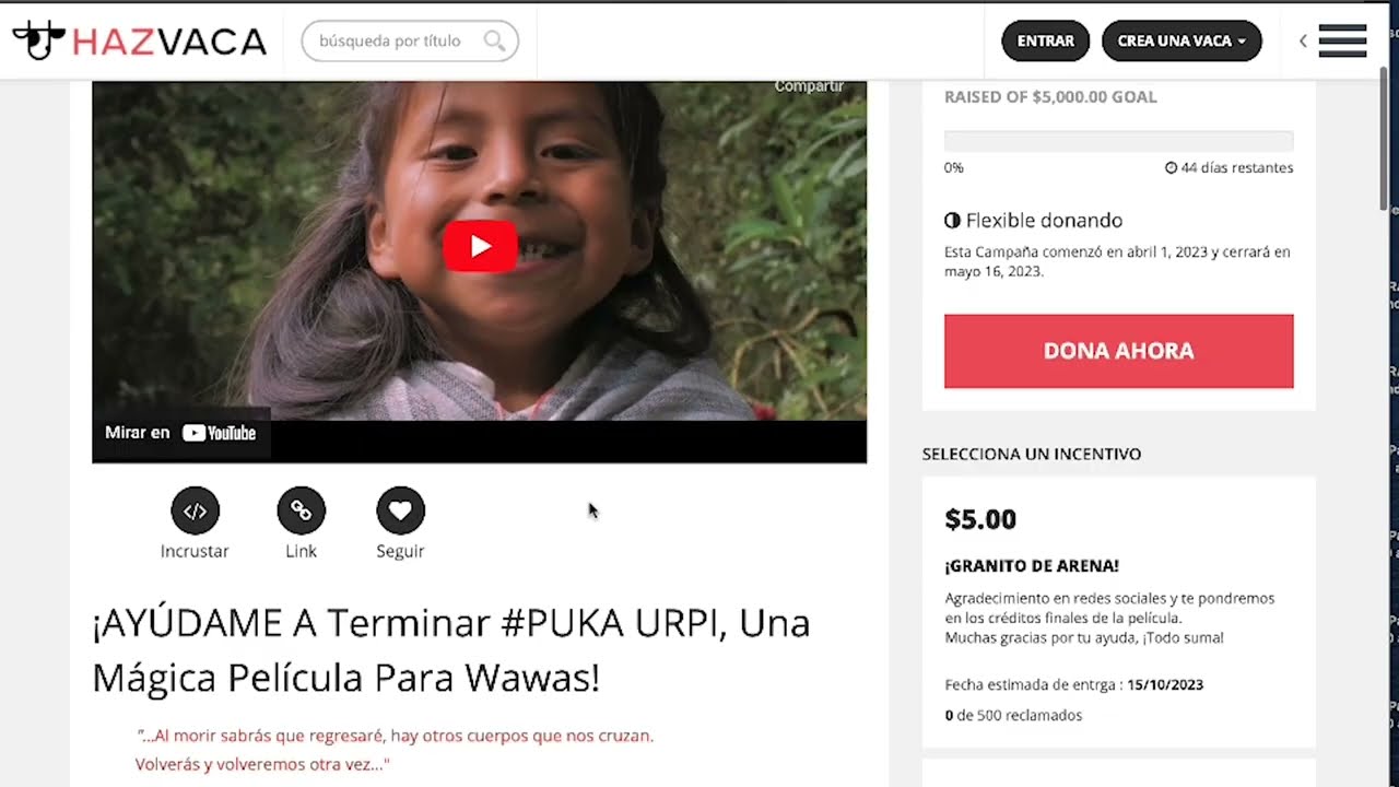C&oacute;mo DONAR en HAZVACA  crowdfunding