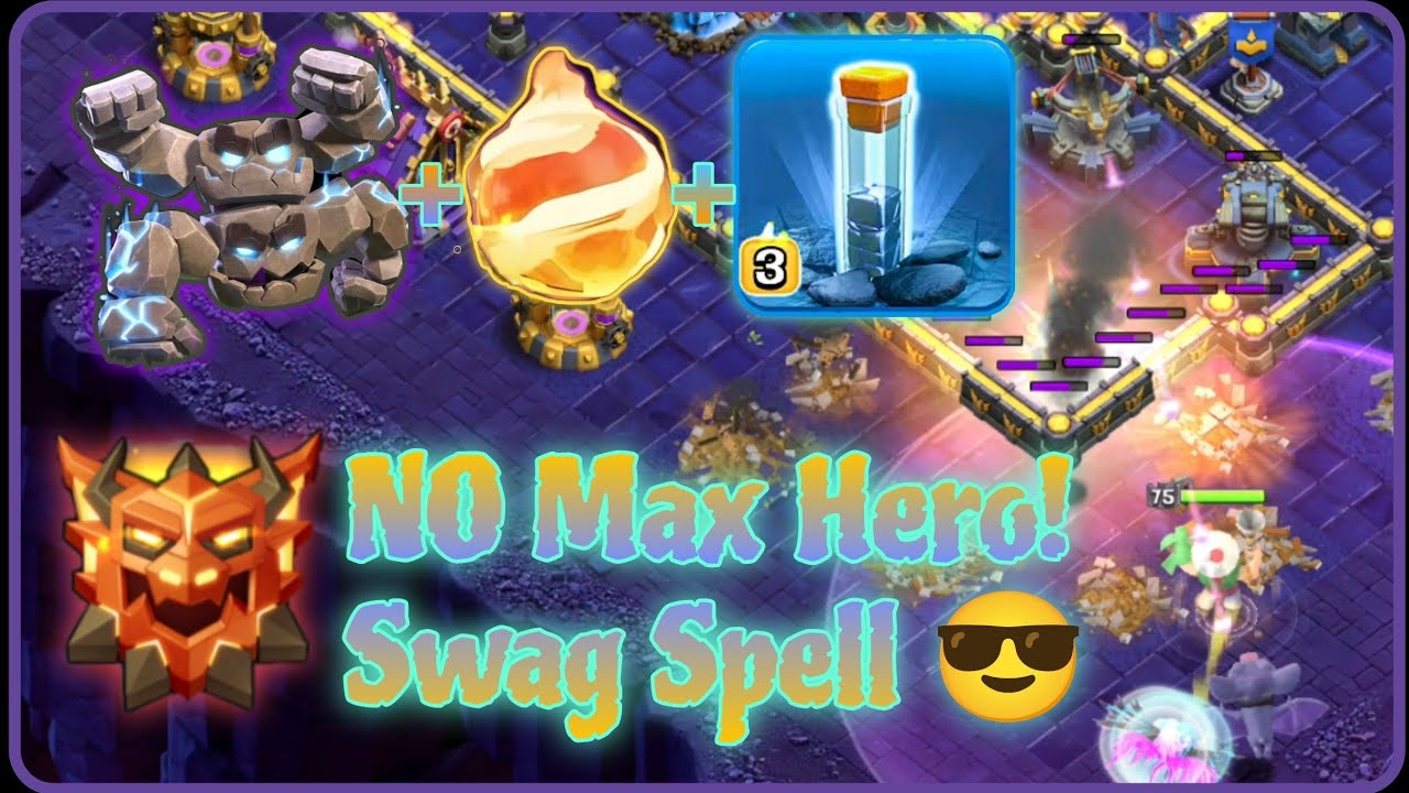 Meteor Golem Is Currently Super Strong Troop. Easily Break Every Bases In Ranked Legend Mode. Army 👇