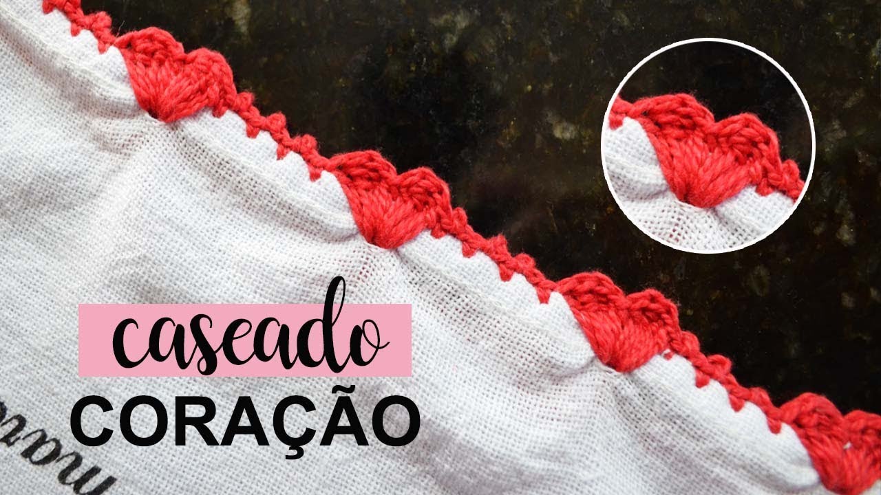 CASEADO DE CORAÇÃO | BICO DE CROCHÊ CARREIRA ÚNICA #9 | PASSO A PASSO