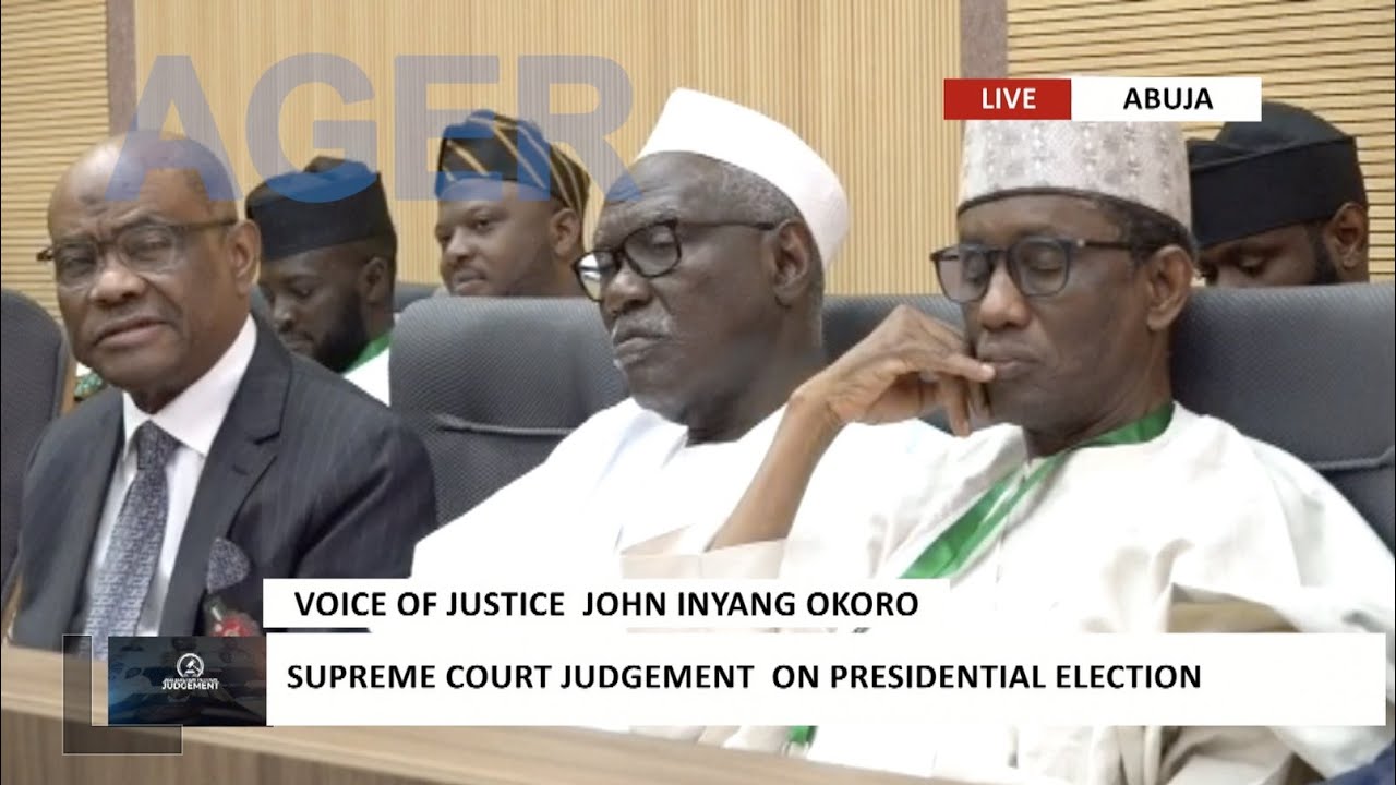 Supreme Court Judgement On The Presidential Election Dismissing Peter Obi, Atiku’s Appeal