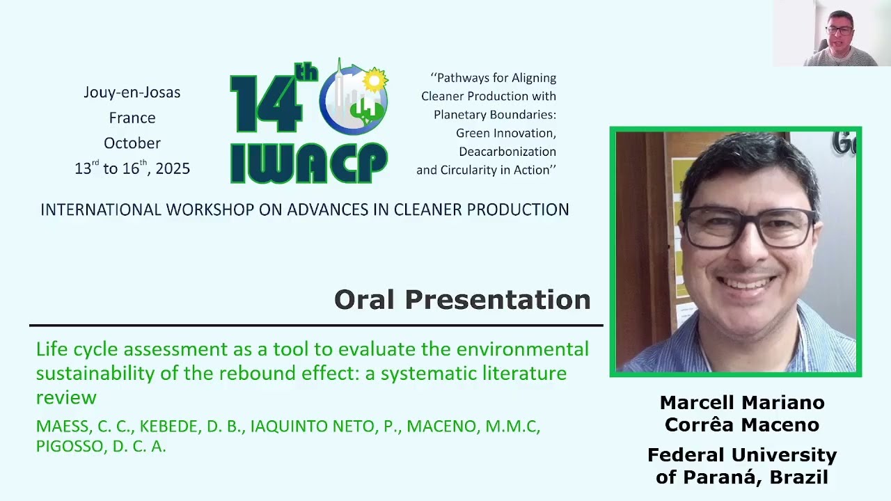 Marcell Maceno - Oral Presentation - 14th IWACP - Life cycle assessment as a tool to evaluate...