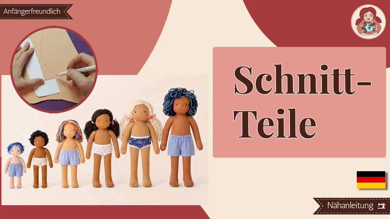 DIY | Waldorfpuppe selber machen: Schnittteile Zeichnen, Nähen und Stopfen | Sami Doll Tutorials