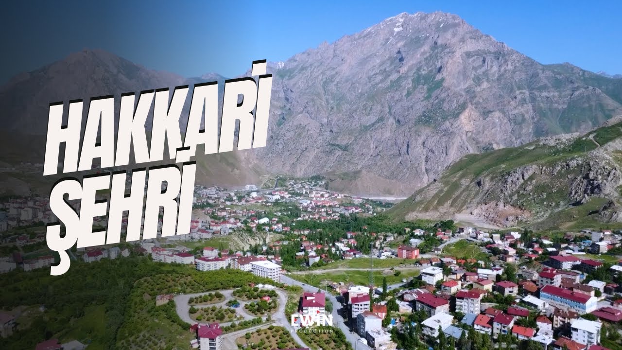 Dağların başkenti Hakkari şehri drone çekimi 