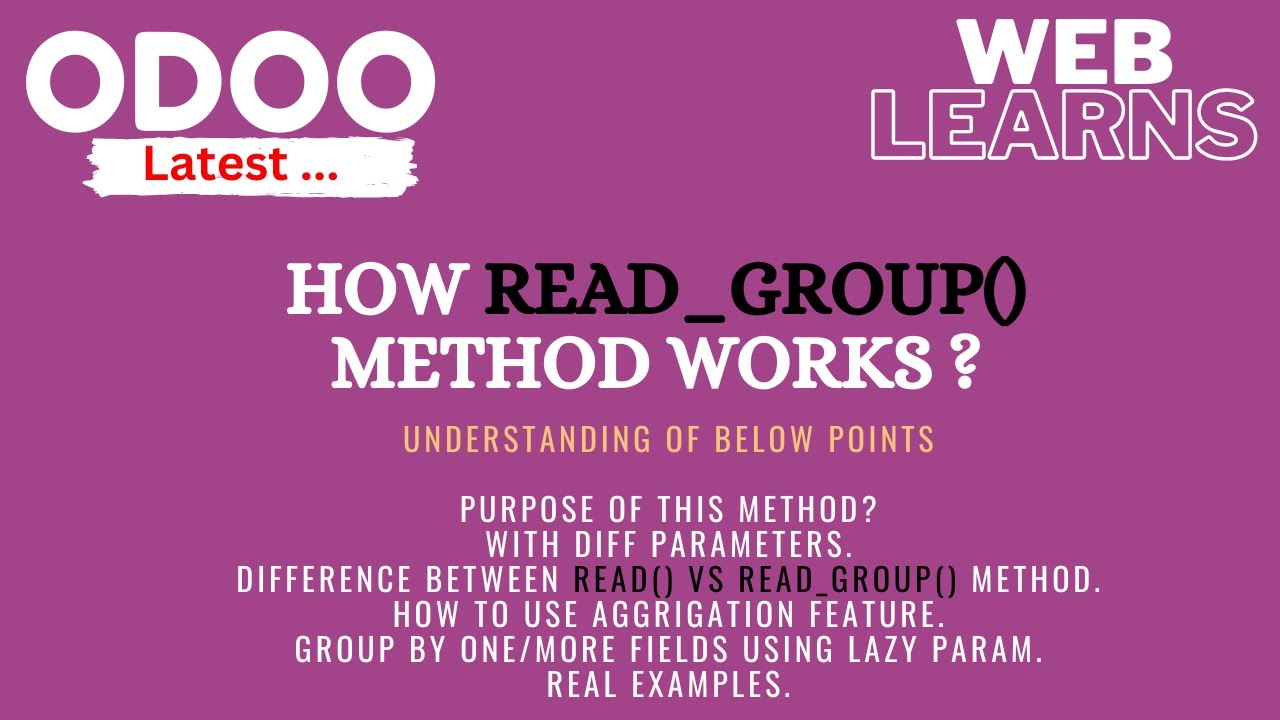 How to use read_group method in Odoo | Latest Odoo Tutorial