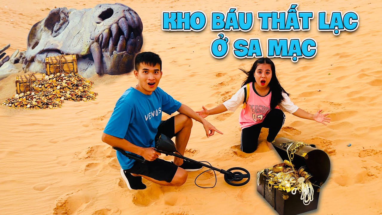 Hành Trình Đi Dò Kho Báu Thất Lạc ở Sa Mạc - Treasure Detector (Linh Nhi Family)