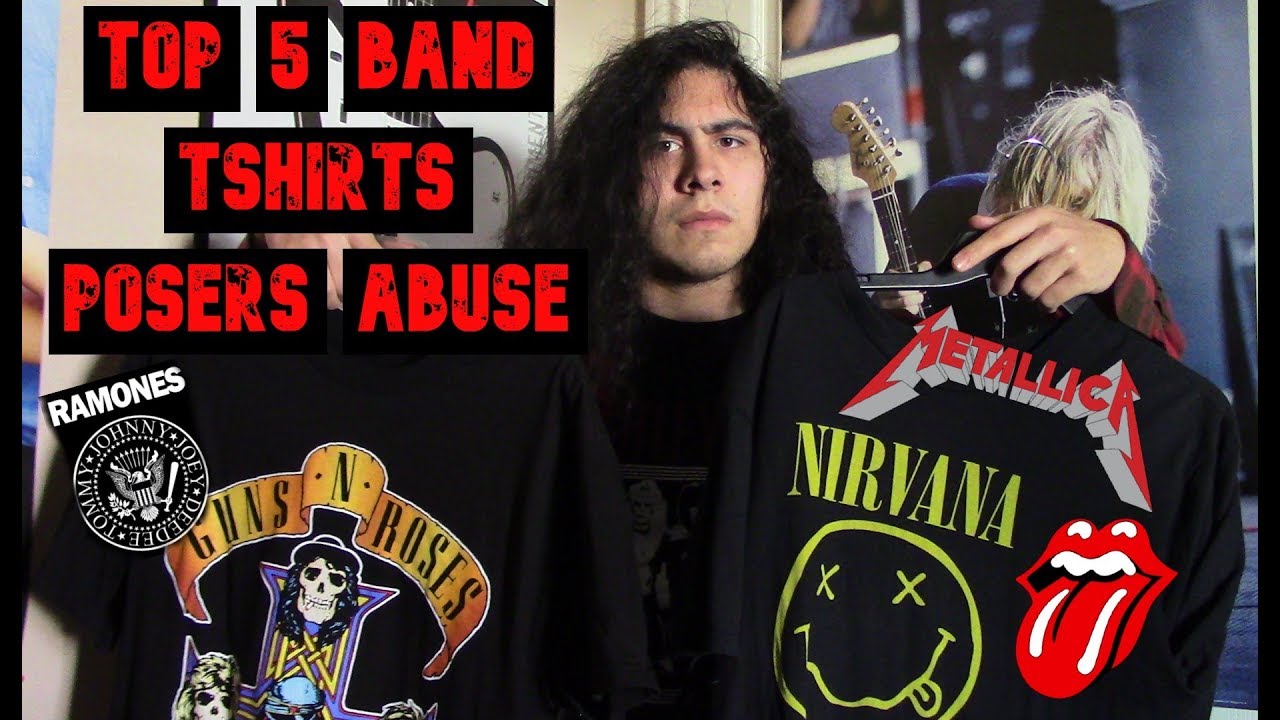 Top 5 Metal/Rock Band T-shirts Every Poser Wears