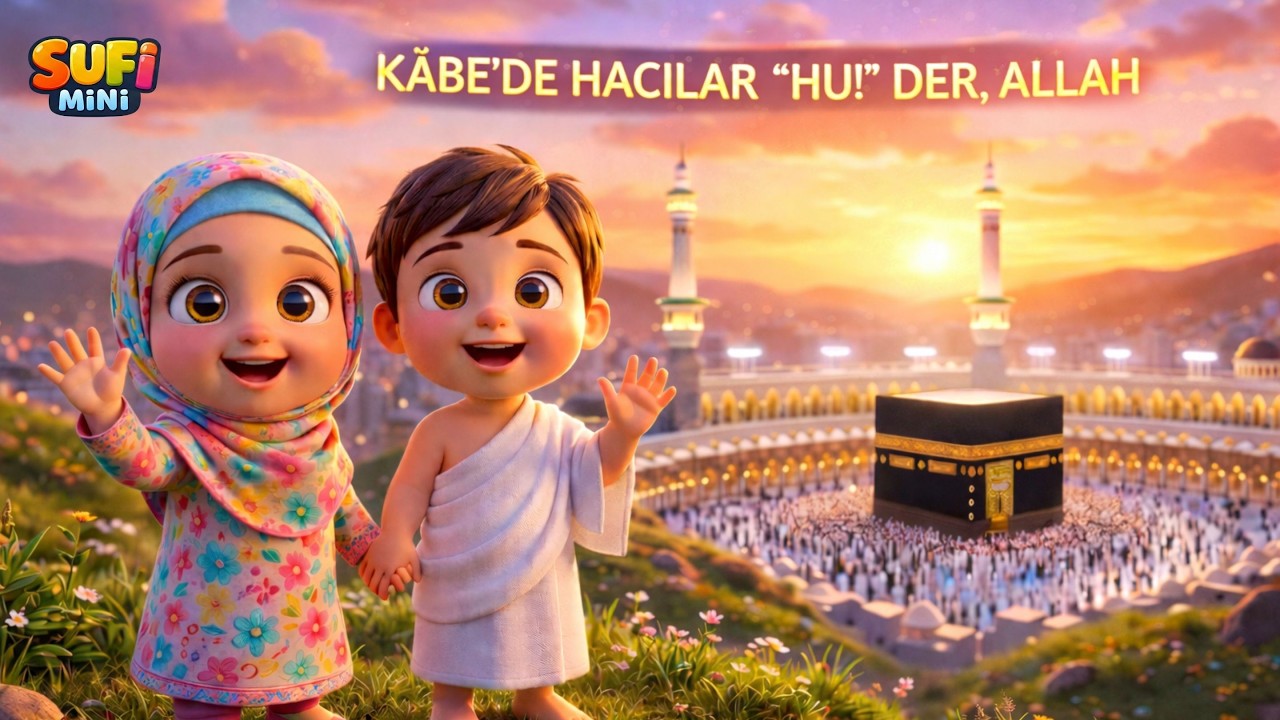 Kâbe’de hacılar “Hu!” der, Allah 🕋 Çocuk İlahileri | SufiMini