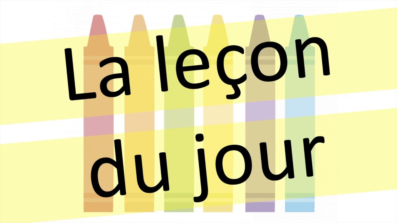 La leçon du jour : les termes manquants!