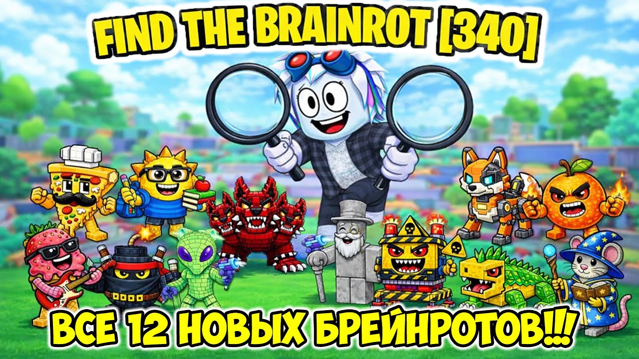 Как Найти Все 12 Новых Брейнротов Последнего Обновления в Find the Brainrot [340]