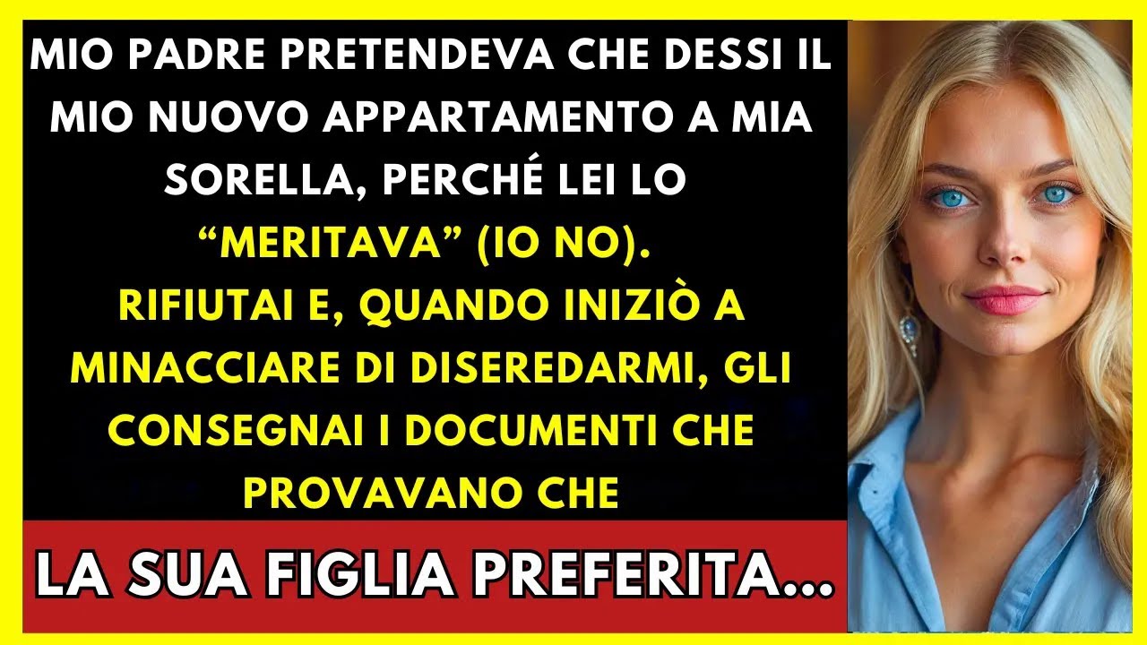 Mio Padre Mi Ordinò Di Dare Il Mio Nuovo Appartamento A Mia Sorella Che Lo Meritava Ho Rifiutato Poi