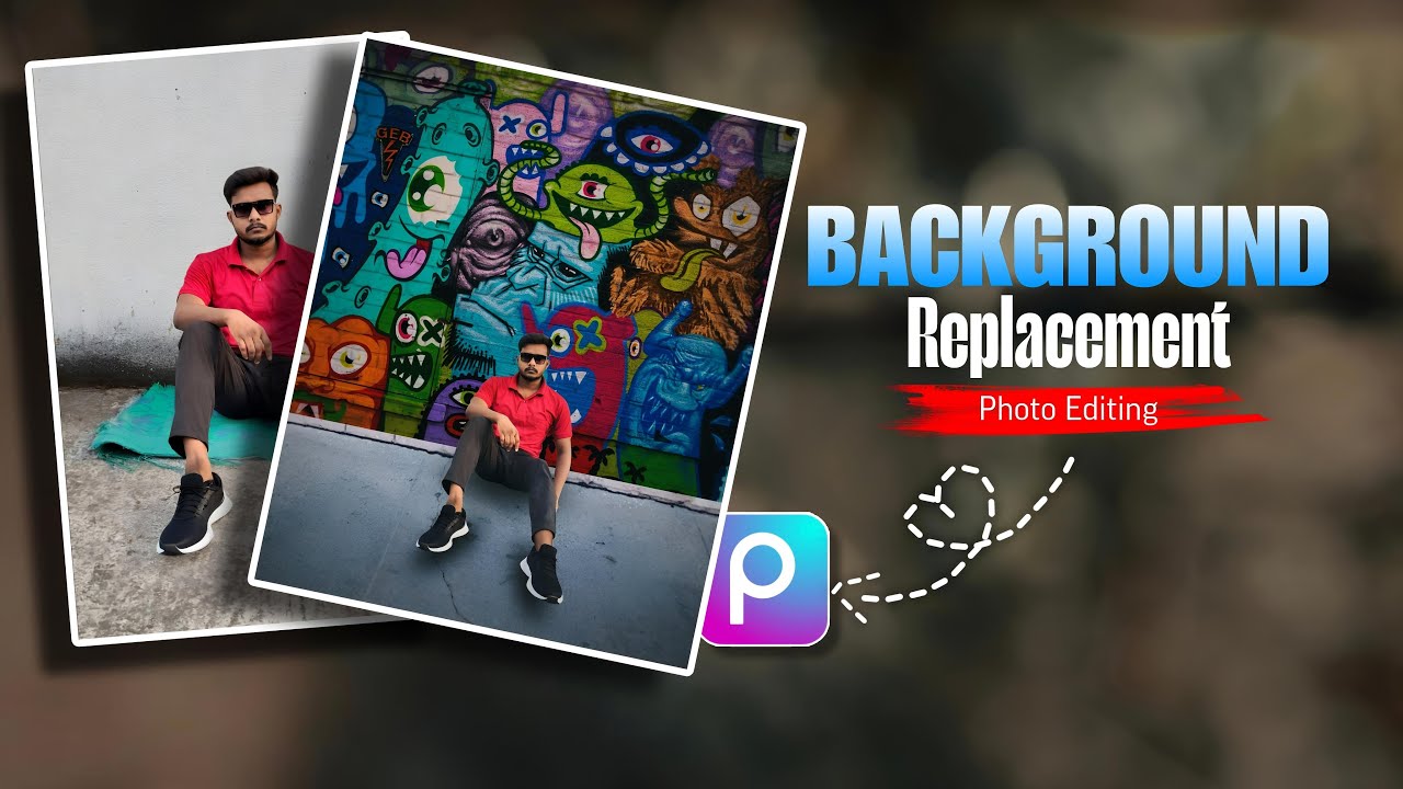 PicsArt Background Change Photo Editing | Add Graffiti Art on Wall | Background Replacement PicsArt