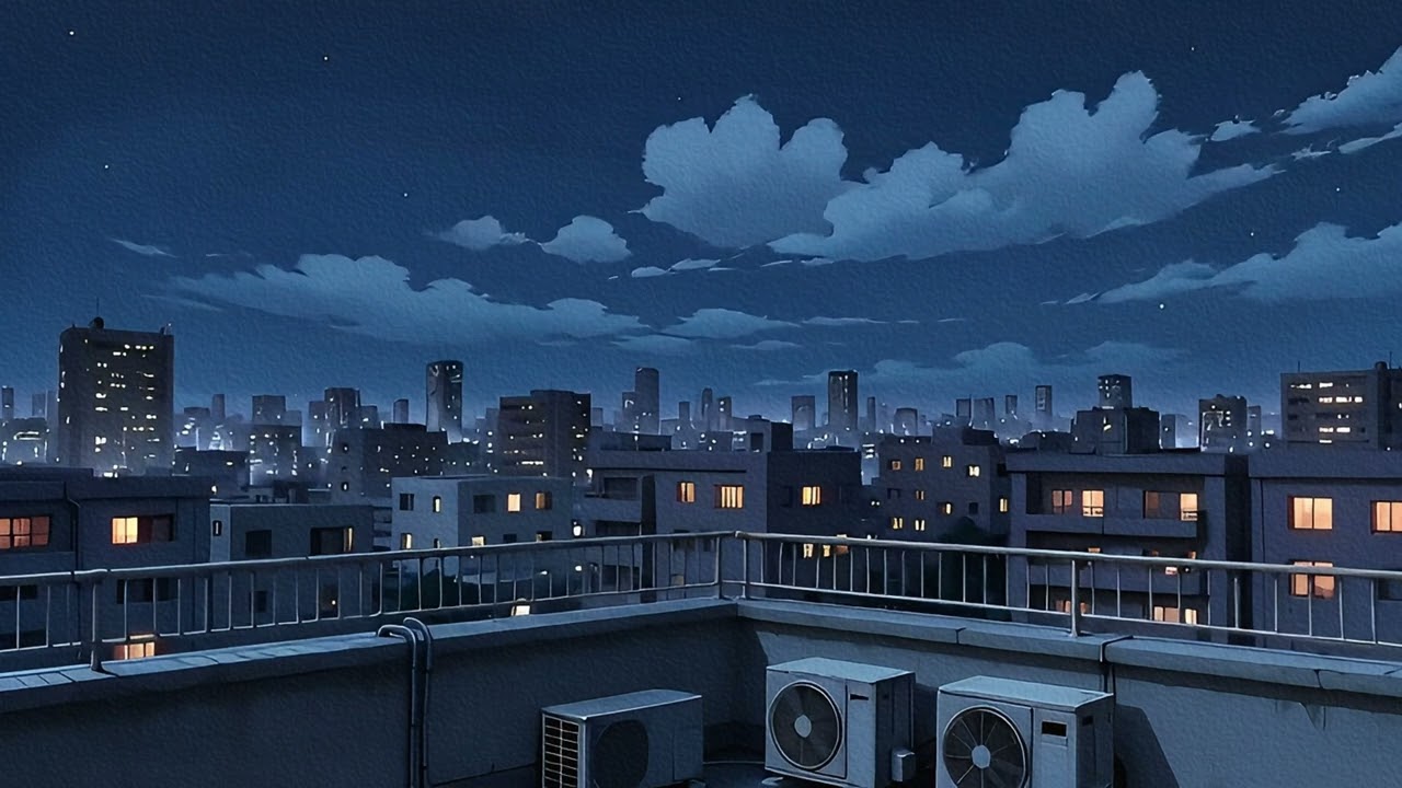 Tokyo Rooftop Night Lofi 🌙 | Chill Lofi Hip Hop for Late Night Study & Relax | 夜の東京