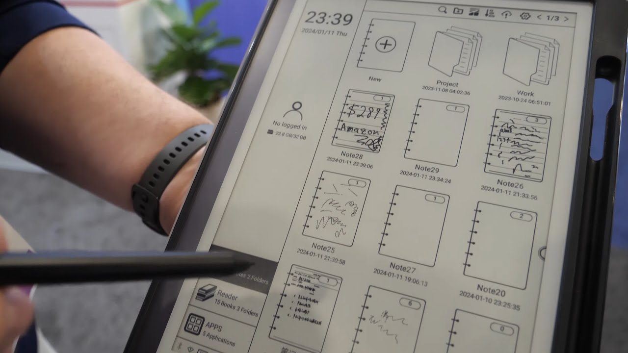 Geniatech #ces2024 $289 Kloudnote E Ink Notepad на Amazon, цветные E Ink, мини-ПК Arm RK3588, тюнер