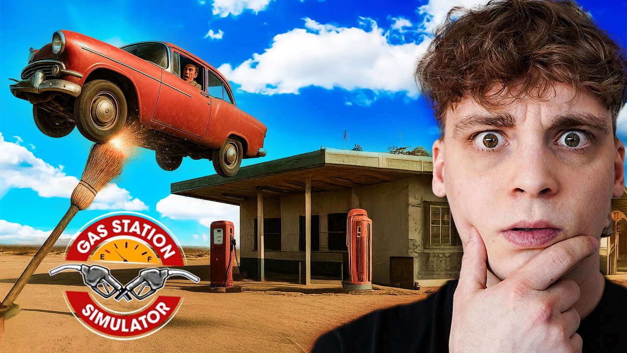 ŻYCIE NA STACJI #3 - WYSTRZELIŁEM AUTO MIOTŁĄ?! (GAS STATION SIMULATOR)