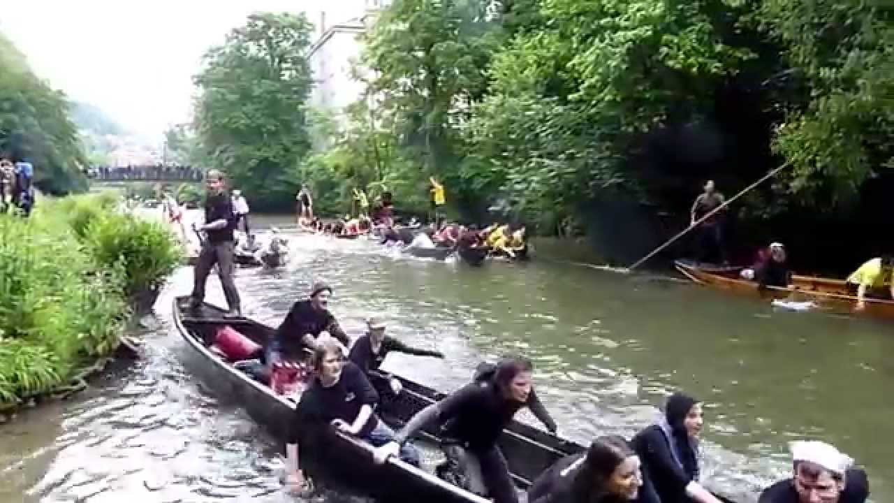 Boat Race on River Necker Tuebingen Germany