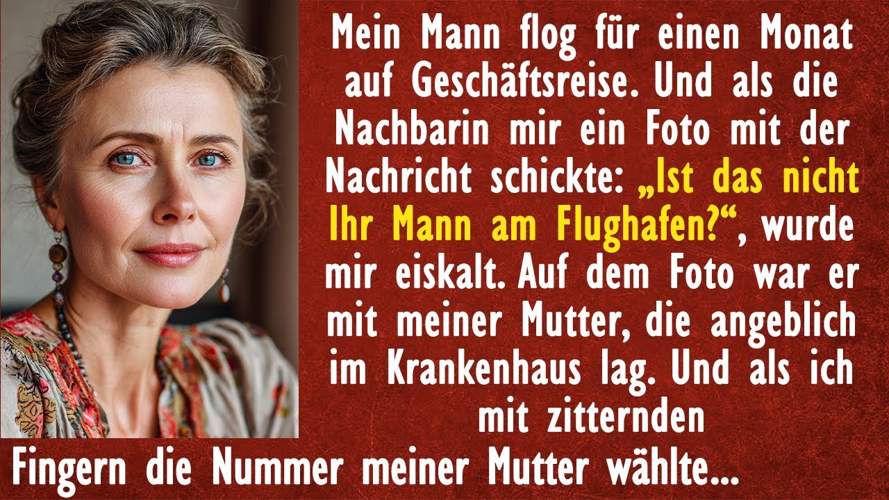 Mein Mann ist für einen Monat auf Geschäftsreise gefahren. Und als die Nachbarin mir sein Foto...