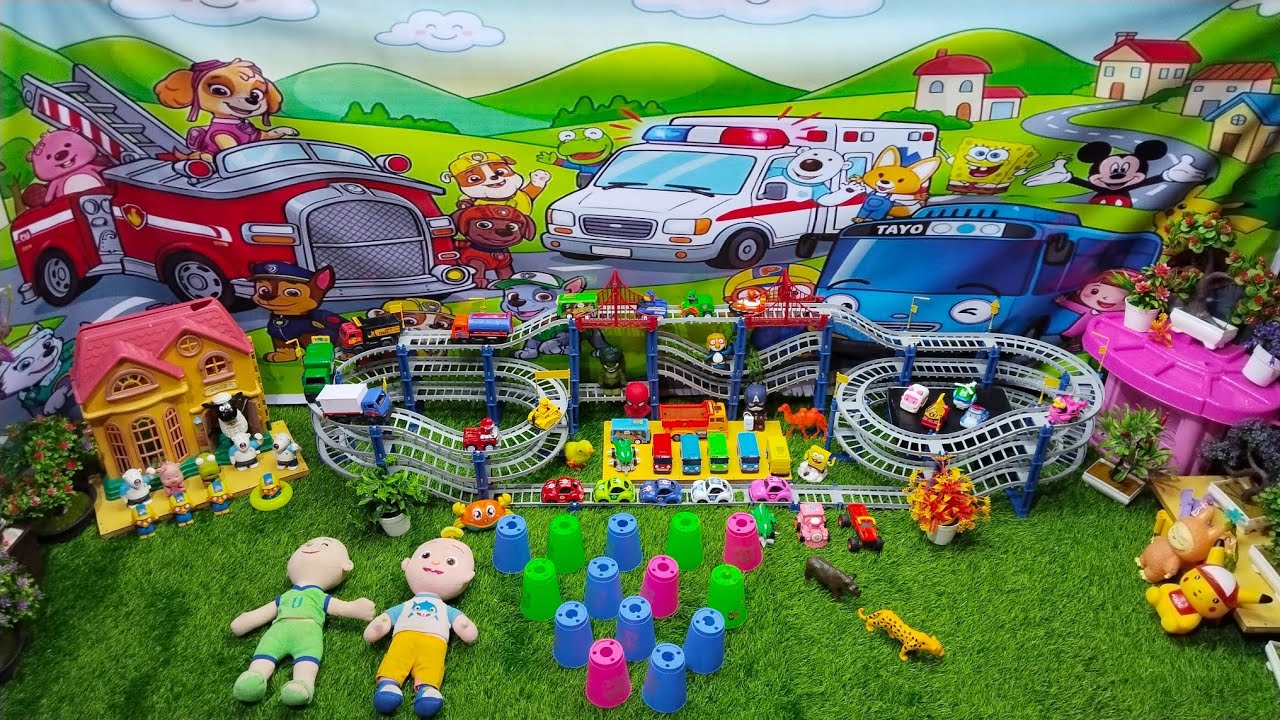 Pororo poby paw patrol robocar poli SpongeBob SquarePants bus basuri truk box truk tangki truk pasir
