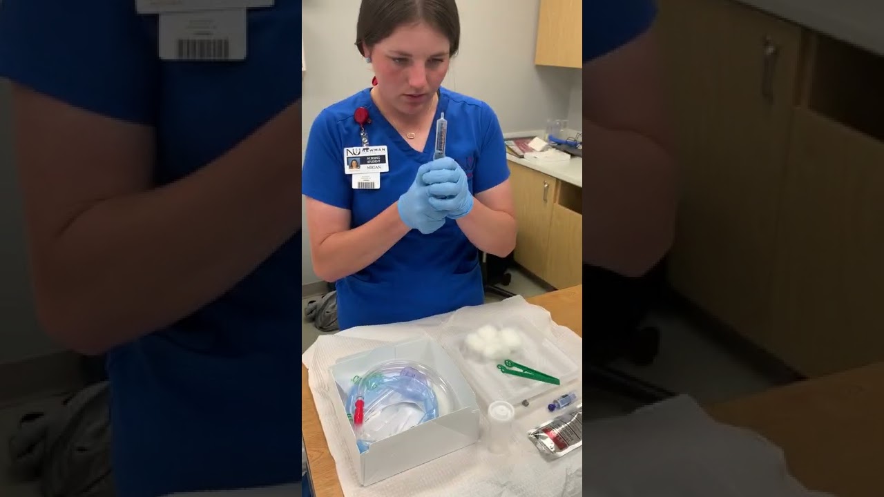 Female Foley catheter insertion