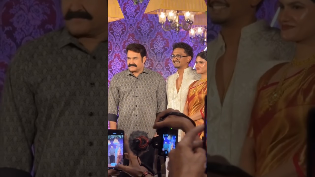 Lalettan @ Director Blessy's Son's Wedding Ceremony 💖 #mohanlal #lalettan #mohanlalfans2255