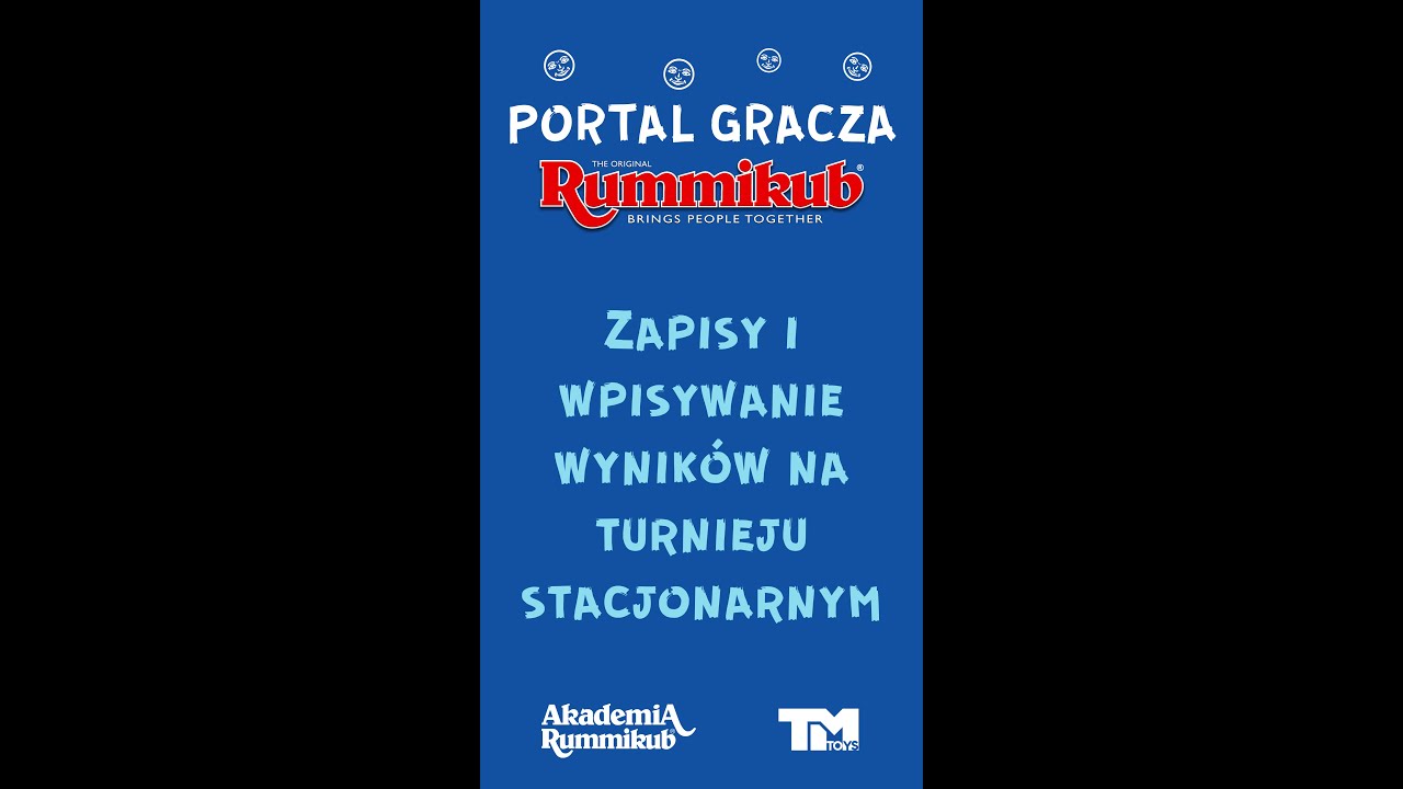 Turniej stacjonarny w Portalu Gracza Rummikub - zapisy i wpisywanie wyników