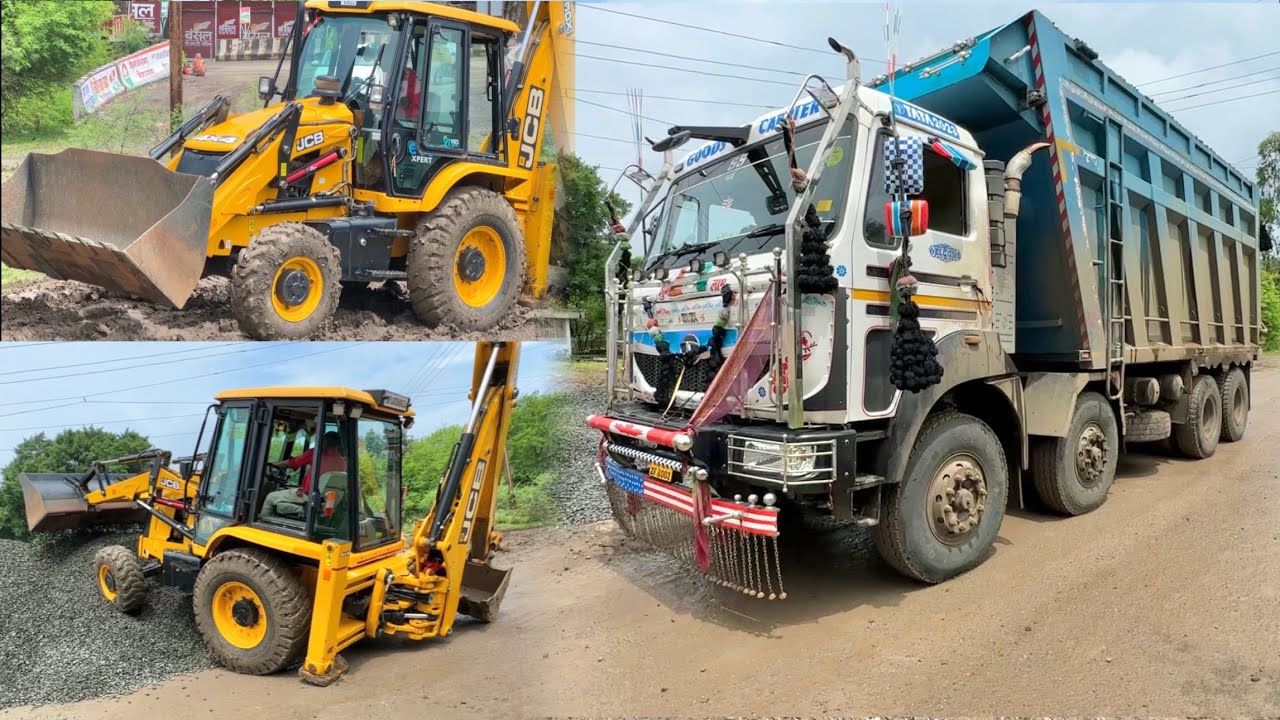 इतना सारा माल आता है इसमें TATA 3525 Dump Truck unloading stones