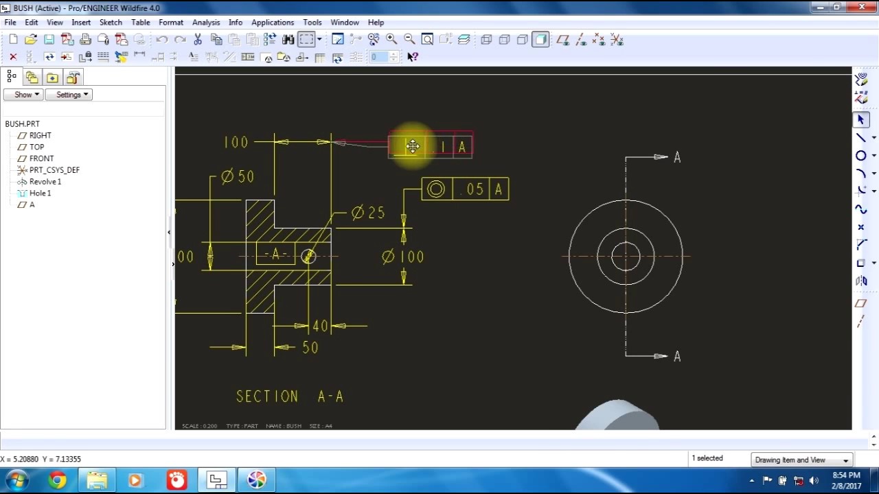 How to Create datam plane in proe and GD & T