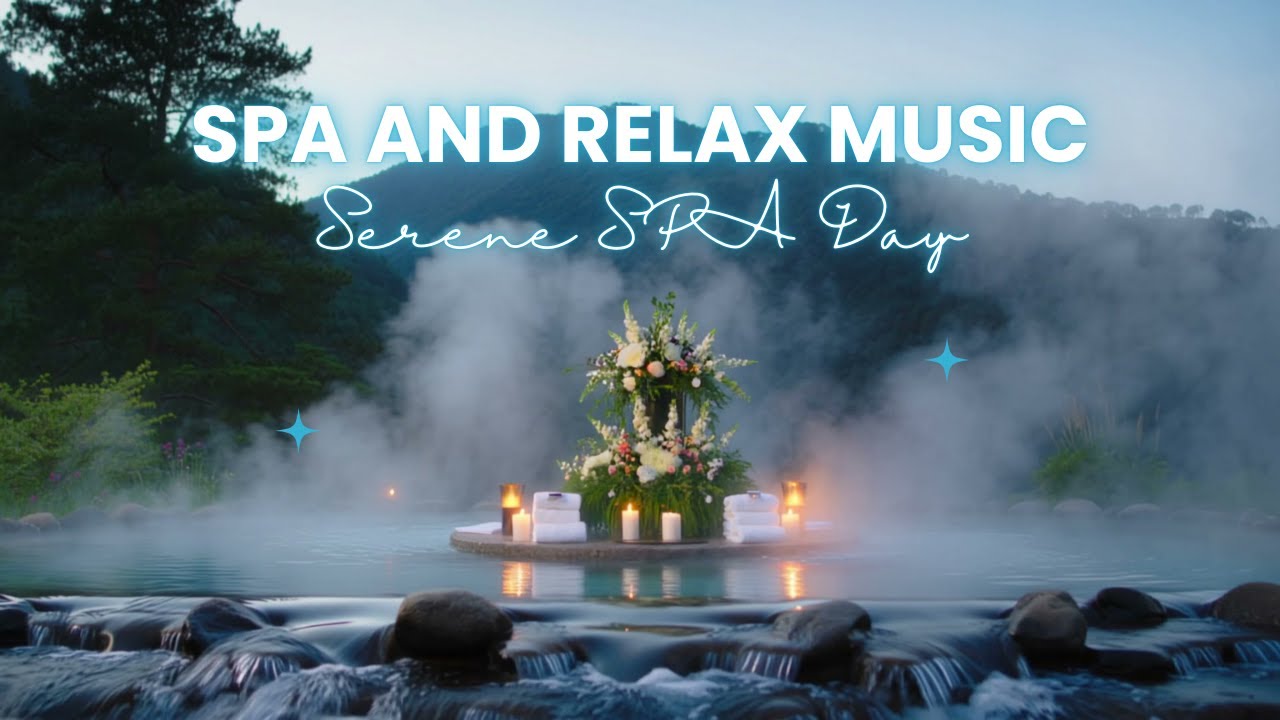💙 Misty Mountain Hot Spring Spa & Relax Music | 3 Hours Steam Ambience | Serene SPA Day 🌿