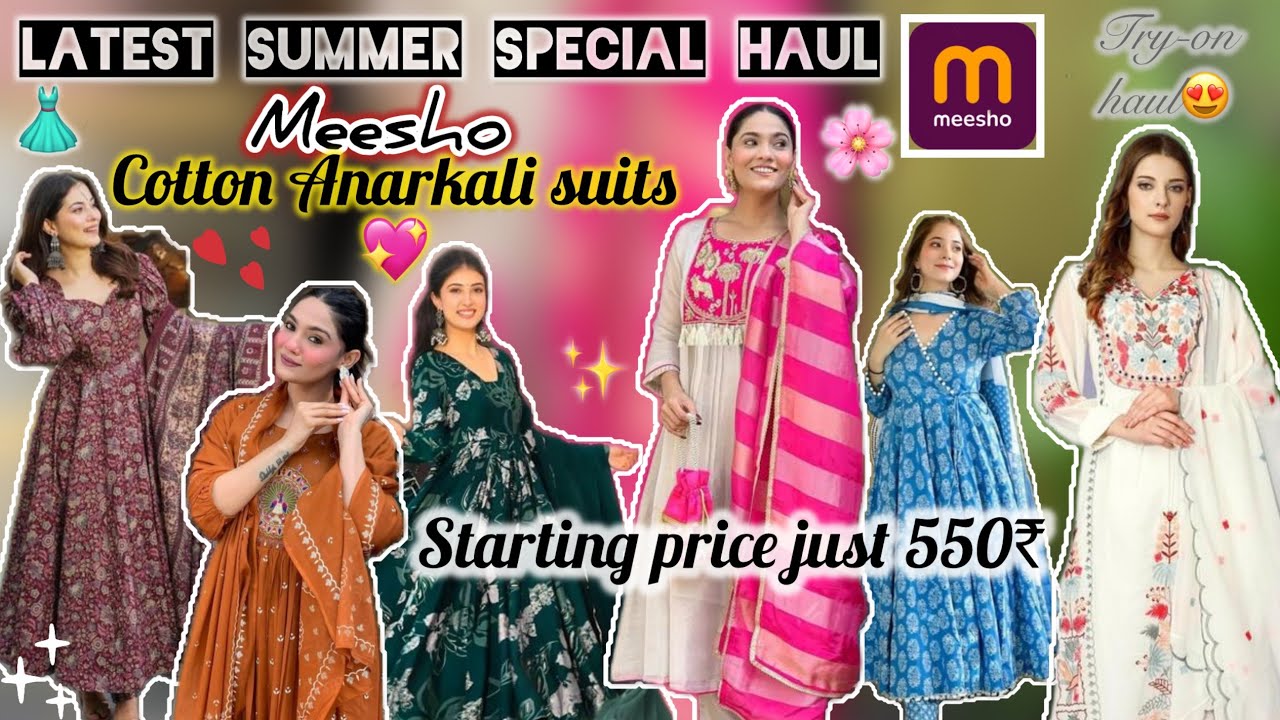 Cotton Anarkali Suits Haul from Meesho 🌸✨👗 | Trial + Honest Review 💫🛍️ | Budget Ethnic Wear 💖🌿
