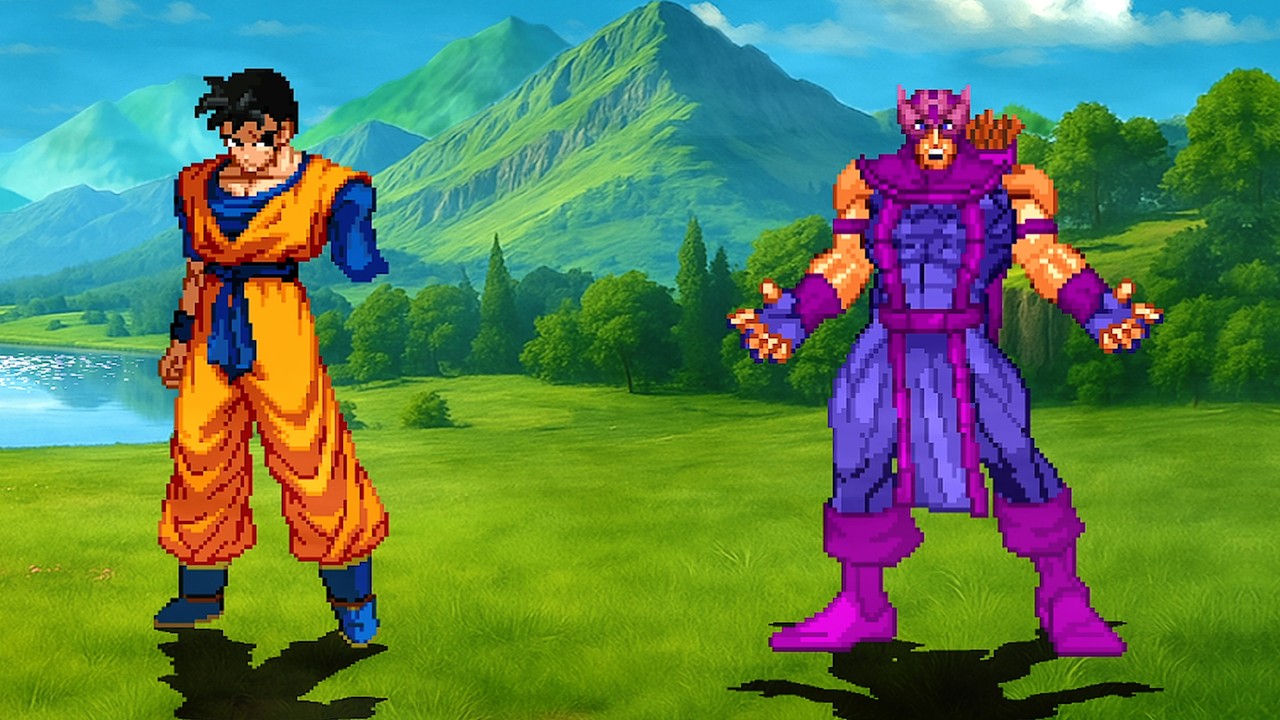 Future Gohan Vs. Hawkeye - Arrows of Defiance