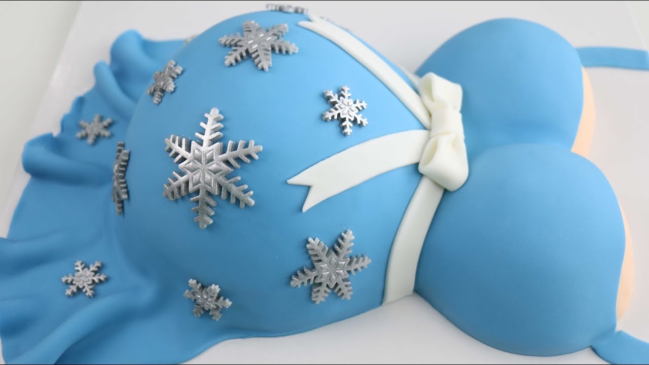 Pregnant Belly CAKE ❄ BABY it's COLD outside!