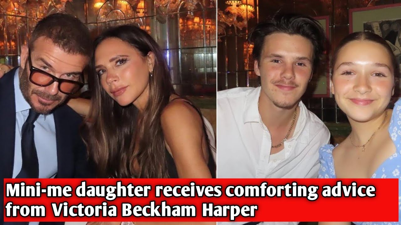 Mini-me daughter receives comforting advice from Victoria Beckham Harper