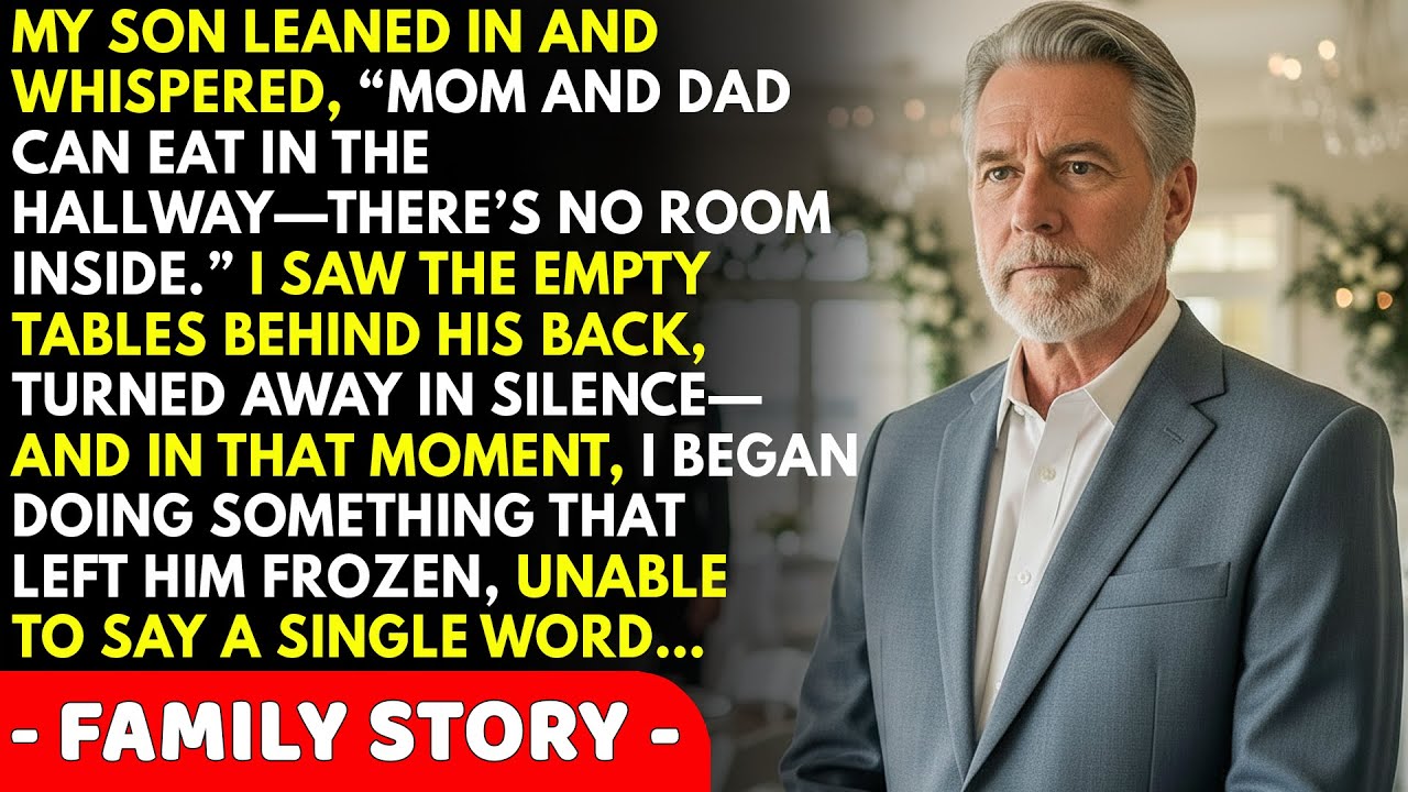 We Went to Our Son’s Wedding—He Said, “No Room. Eat in the Hallway,” Though Seats Were Empty.