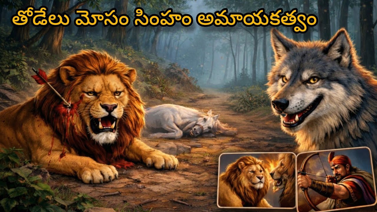 తోడేలు మోసం సింహం అమాయకత్వం #moralstories #motivational #animation #trending #telugustories 