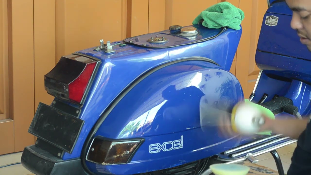 DETAILING MOTOR VESPA EXCEL | CLASSIC MOTORCYCLE COATING | POLES VESPA